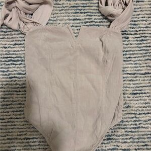 Free people bodysuit with tie shoulders